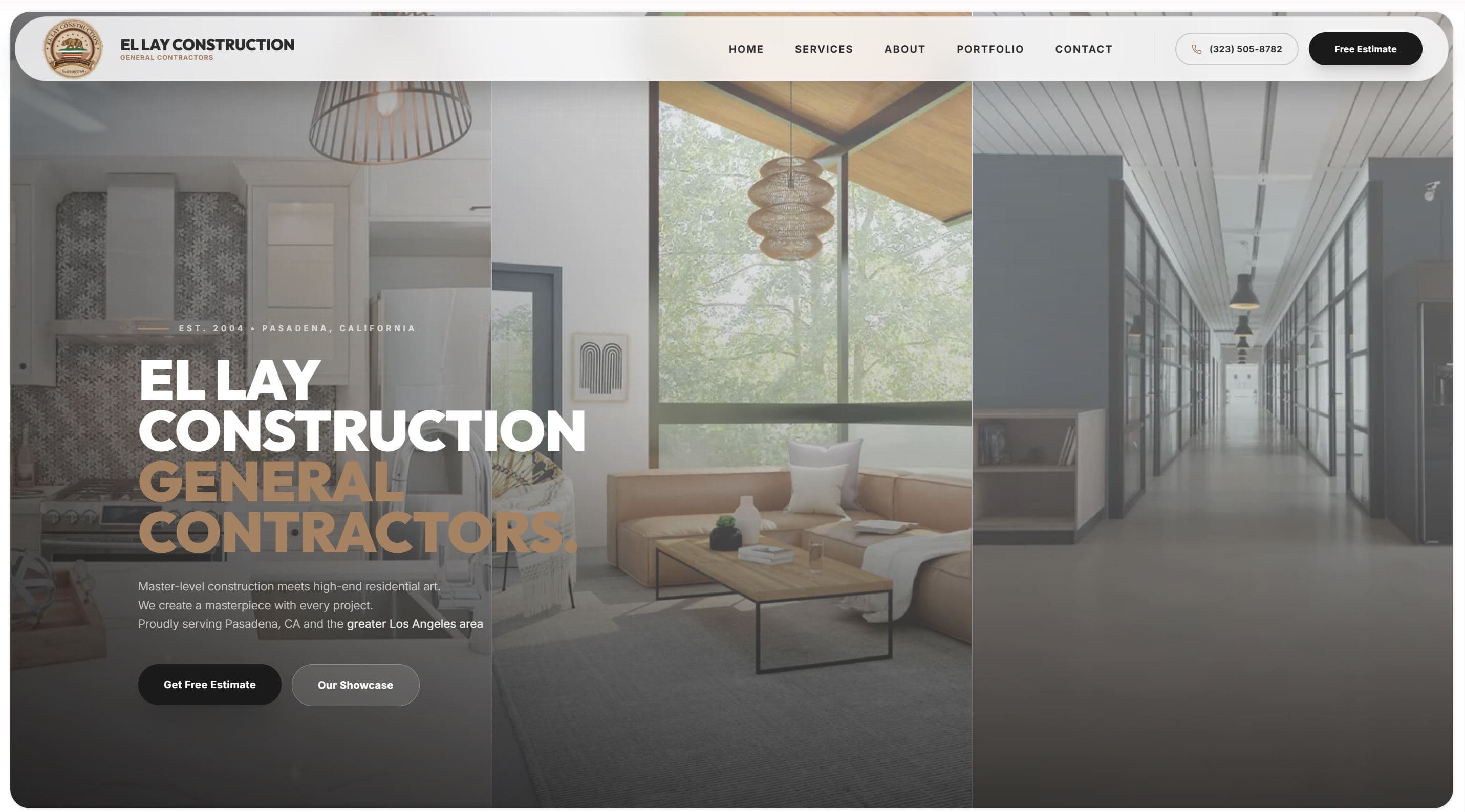 Construction Website Mockup